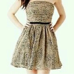 Guess Los Angeles Victoria Leopard-Print Strapless Mini Dress